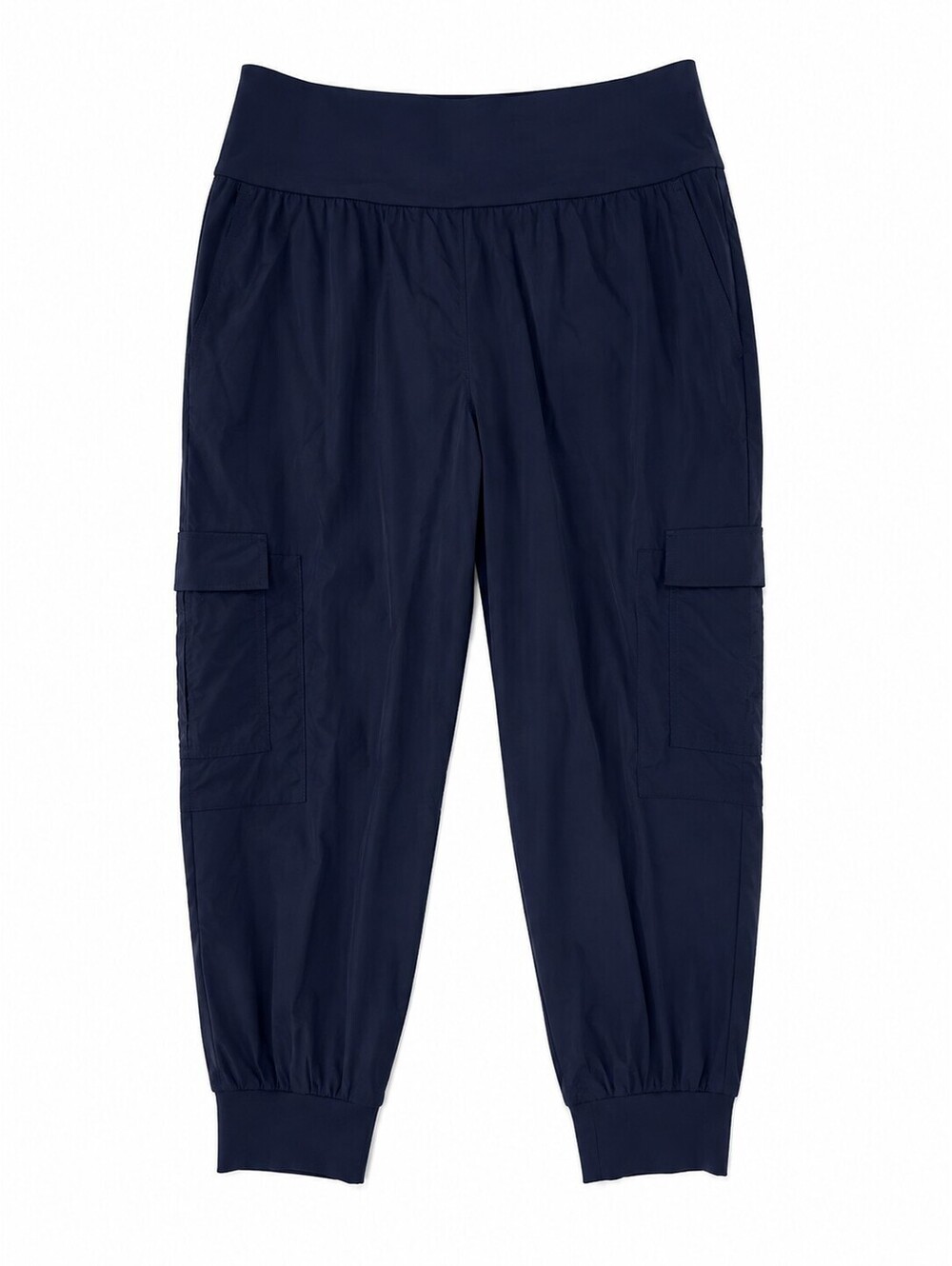 Anatomie Navy Cargo Travel Pants Cropped Stretch Jogger Women's L